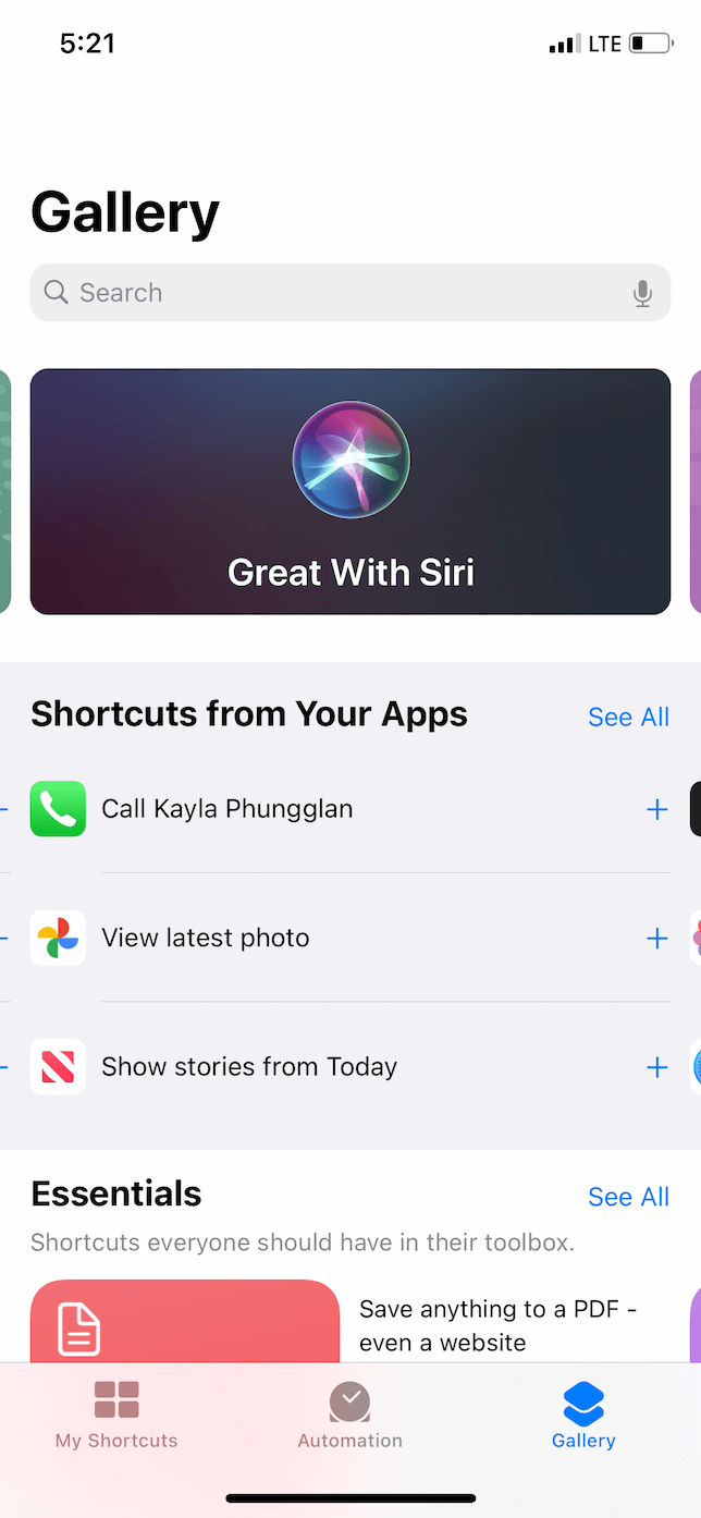 How to add shortcuts in the Apple Shortcuts app