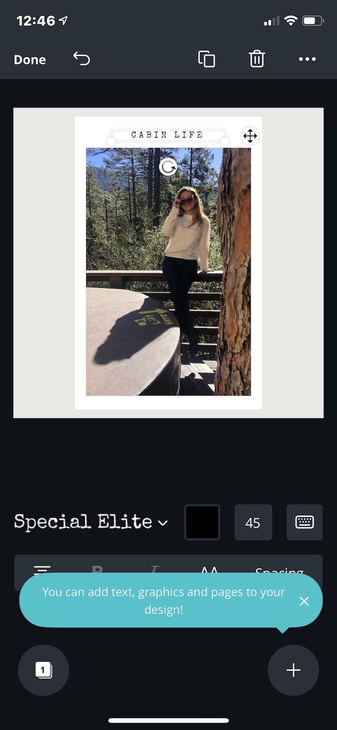 Beige Polaroid, an Instagram template for posts