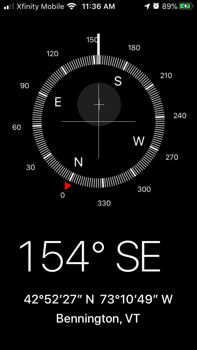 iPhone tips for beginners: Use the compass to set up a shot