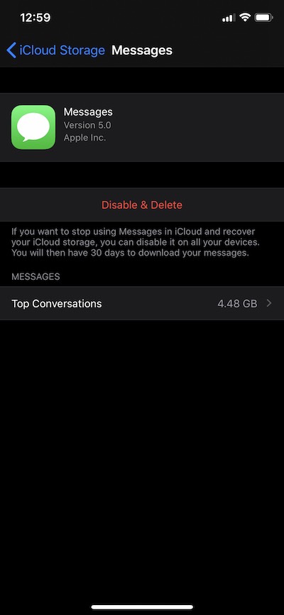 How to delete Messages from iCloud