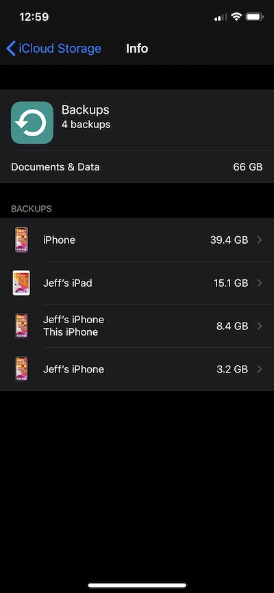 To free iCloud storage, delete old backups
