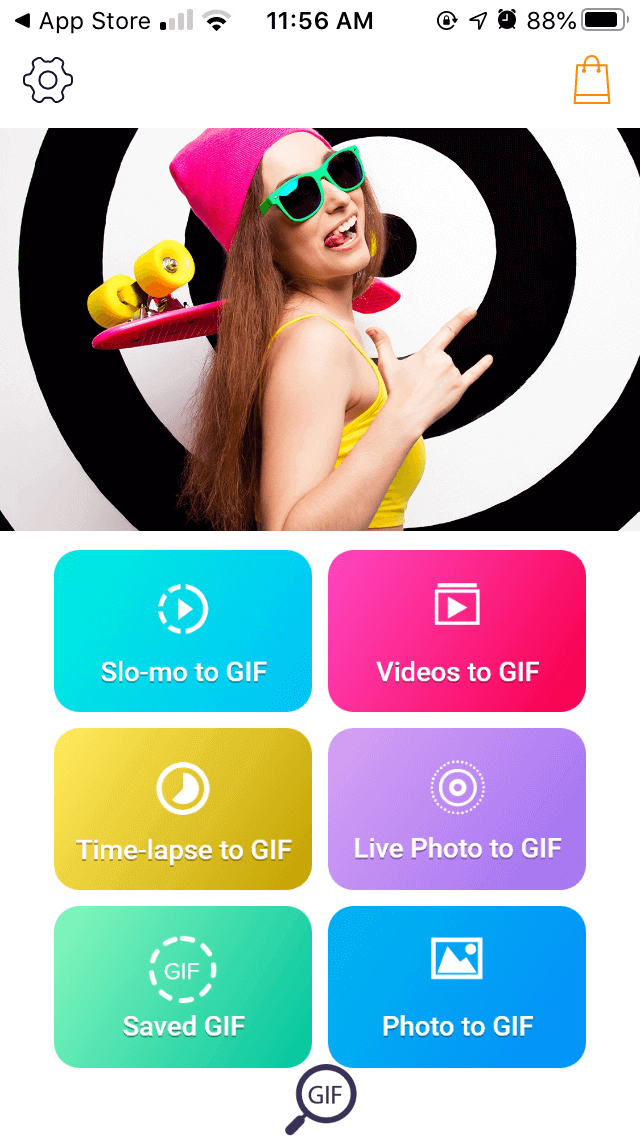 A GIF maker from video app for iPhone