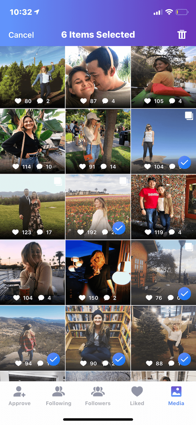 How to delete multiple Instagram photos