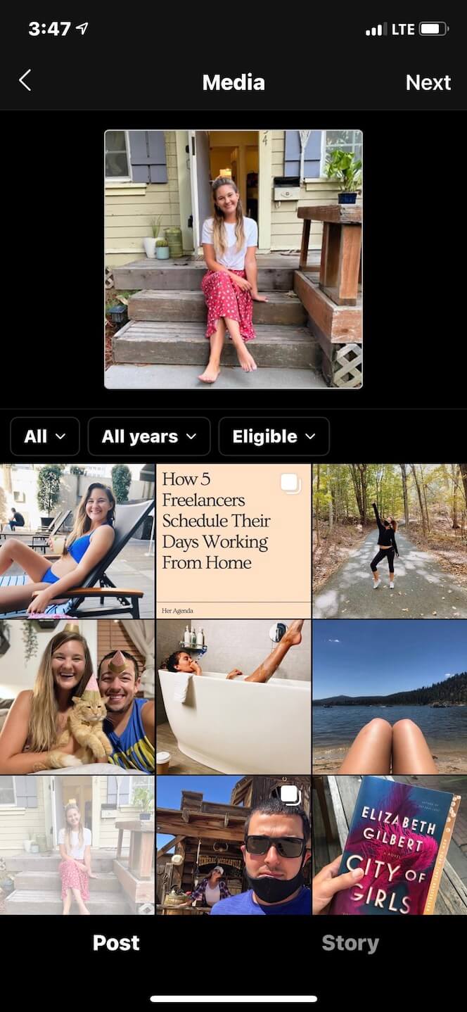 Screenshot showing how to sponsor a post on Instagram