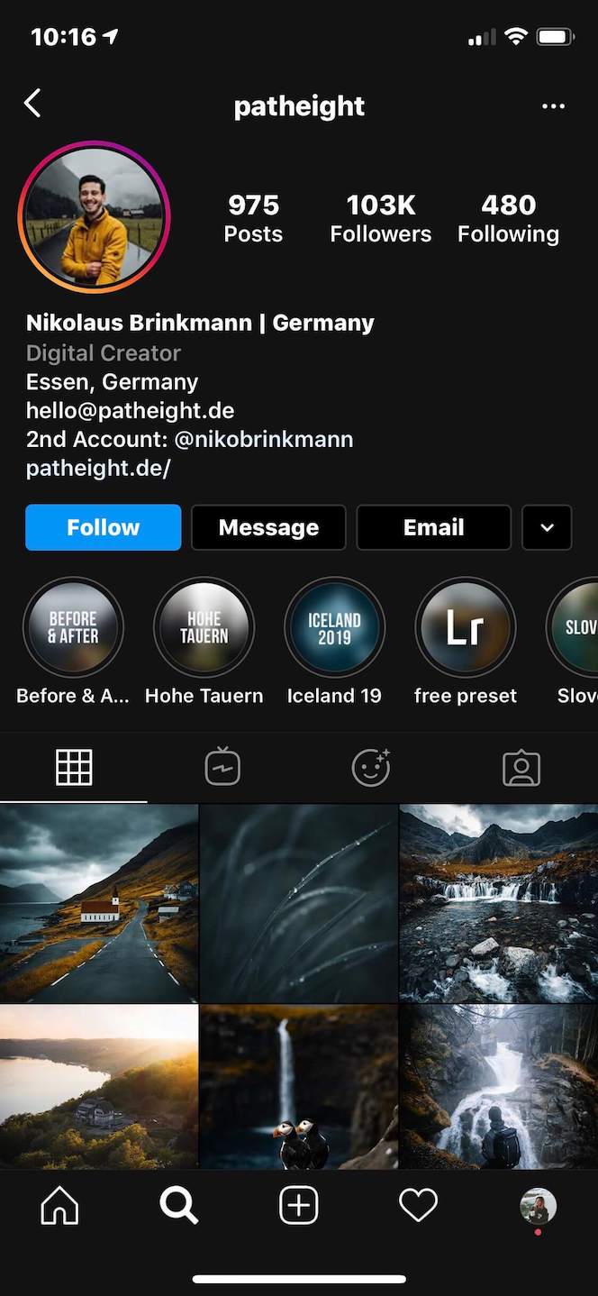 Instagram profile photo best practices: Match your theme
