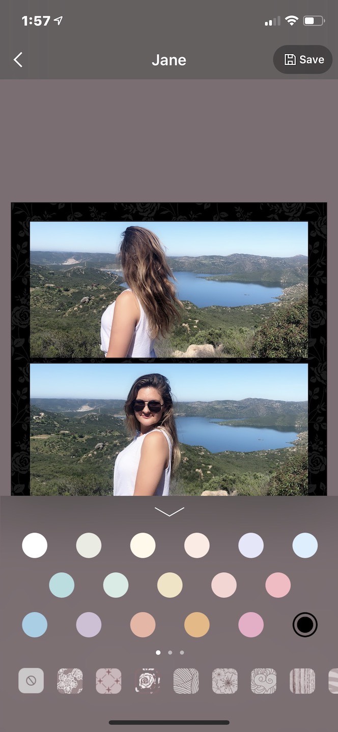 Jane, a free Instagram frame template