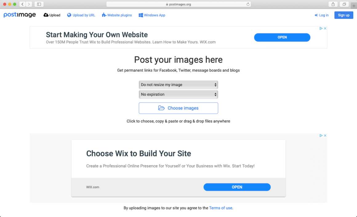 Postimage, a site to share images online