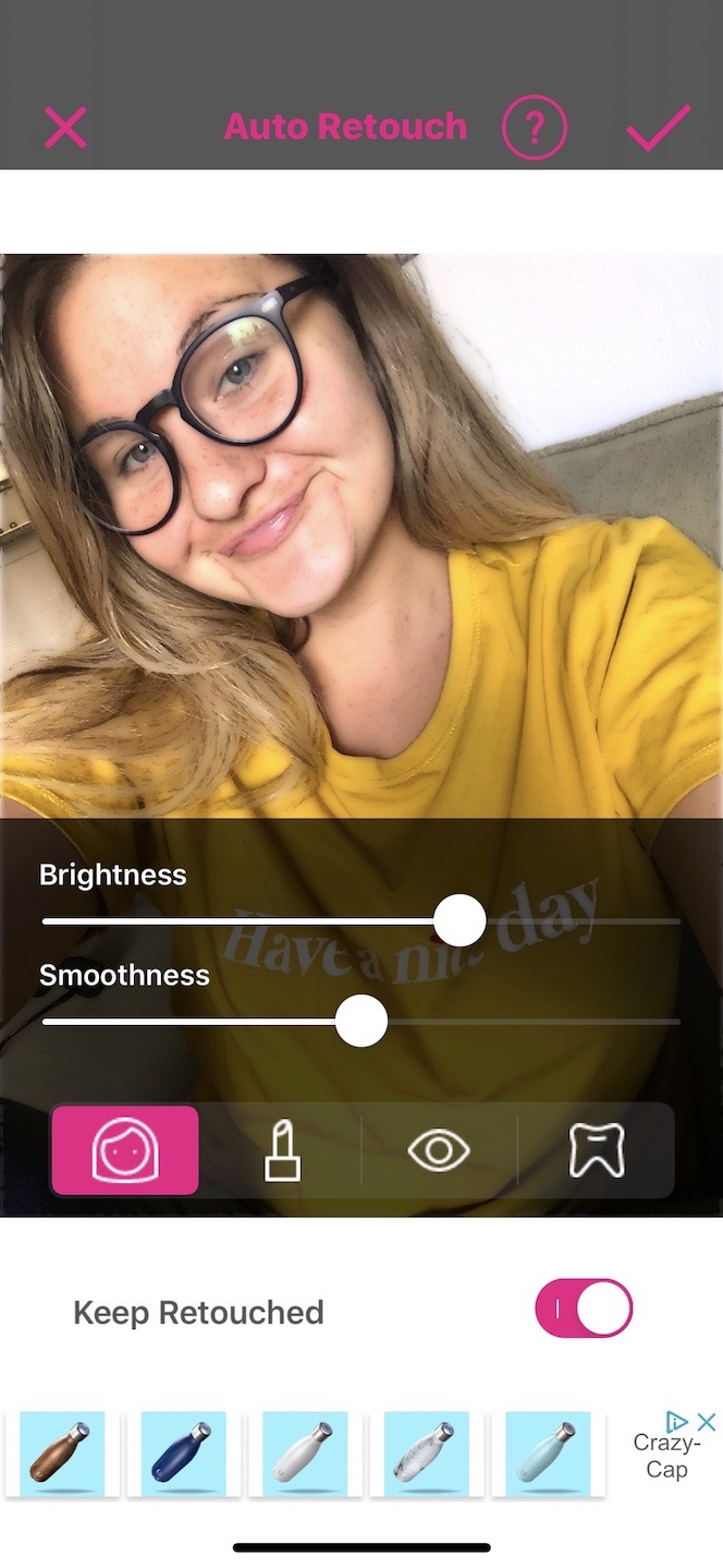 Selfie Editor, the best selfie retouching app