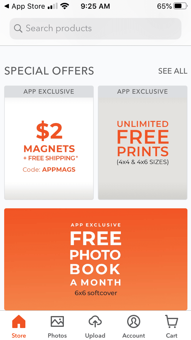 free app for printing pictures off my phone