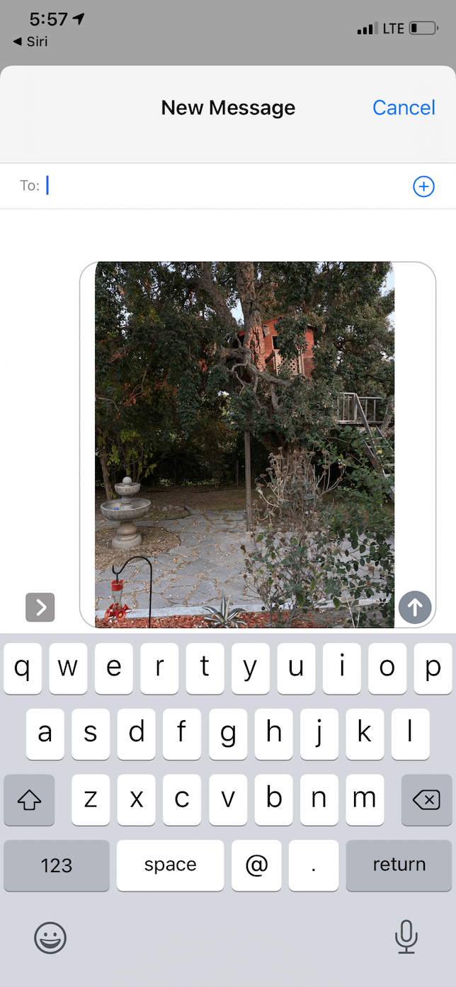 Text Last Image, an iPhone shortcut