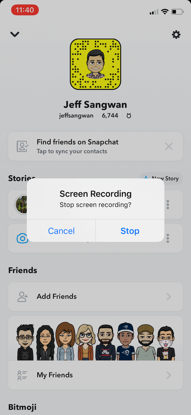 How to record a Snapchat video