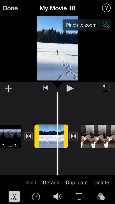 How to crop an iMovie clip