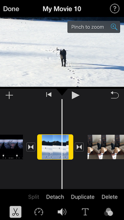 how to crop in imovie on iphone