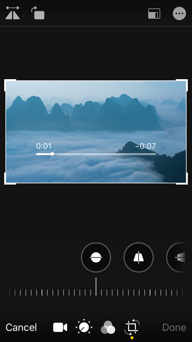 How to crop an iPhone video using iOS Photos