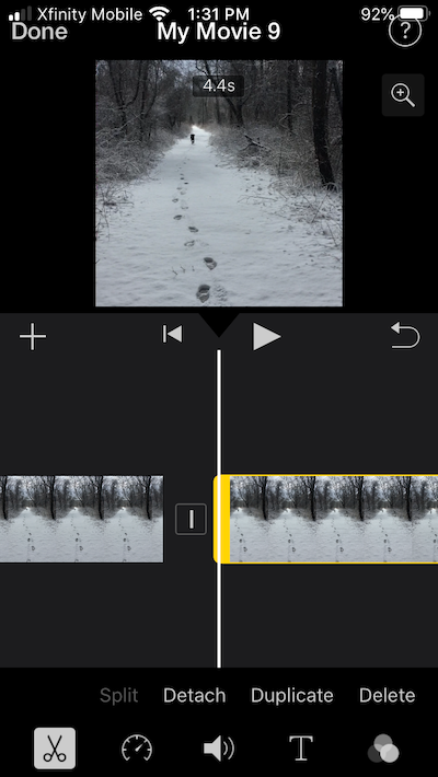 how to cut out part of a video in imovie