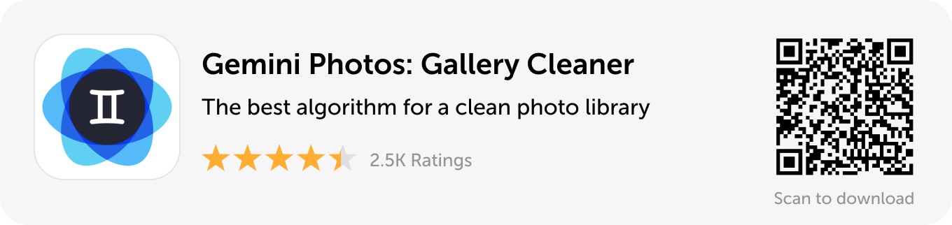 Desktop banner: Download Gemini Photos, the best algorithm for a clean photo library