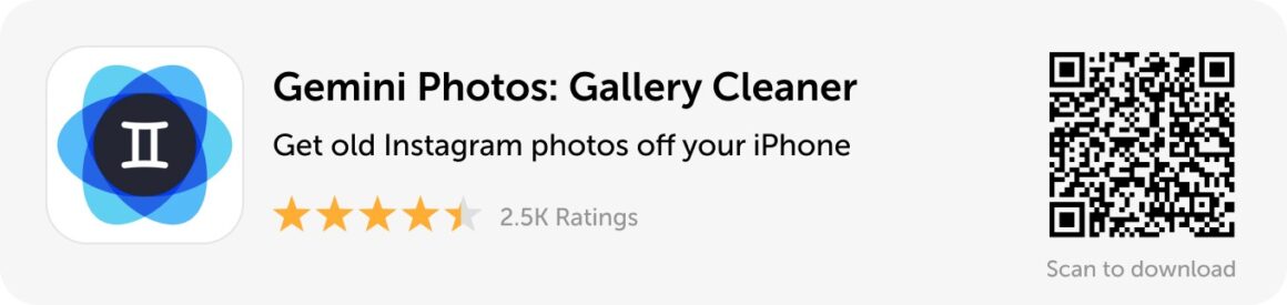 Desktop banner: Download Gemini Photos to get old Instagram photos off your iPhone