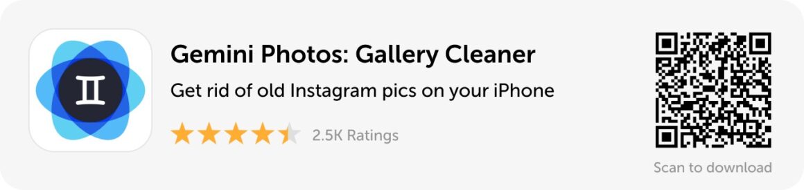Desktop banner: Download Gemini Photos to get rid of old Instagram pics on your iPhone