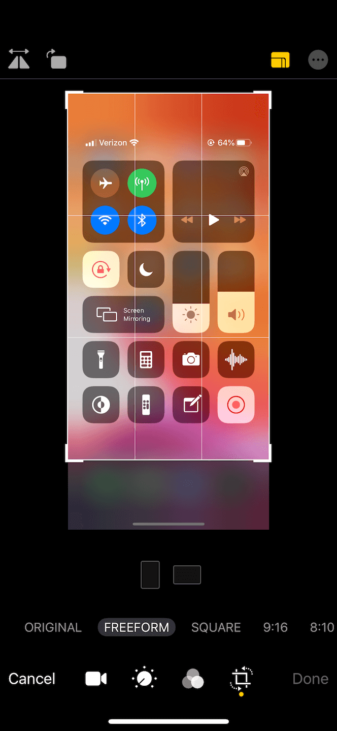 How to crop an iOS screen recording