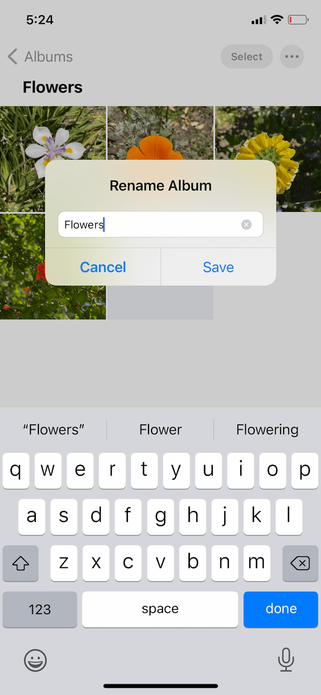 How to rename an album on iPhone