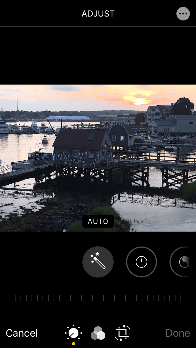 How to adjust brightness with the iOS Photos app