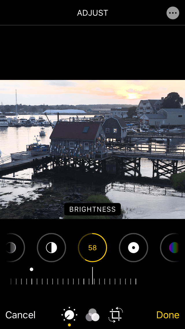 How to tweak brightness on iPhone photos