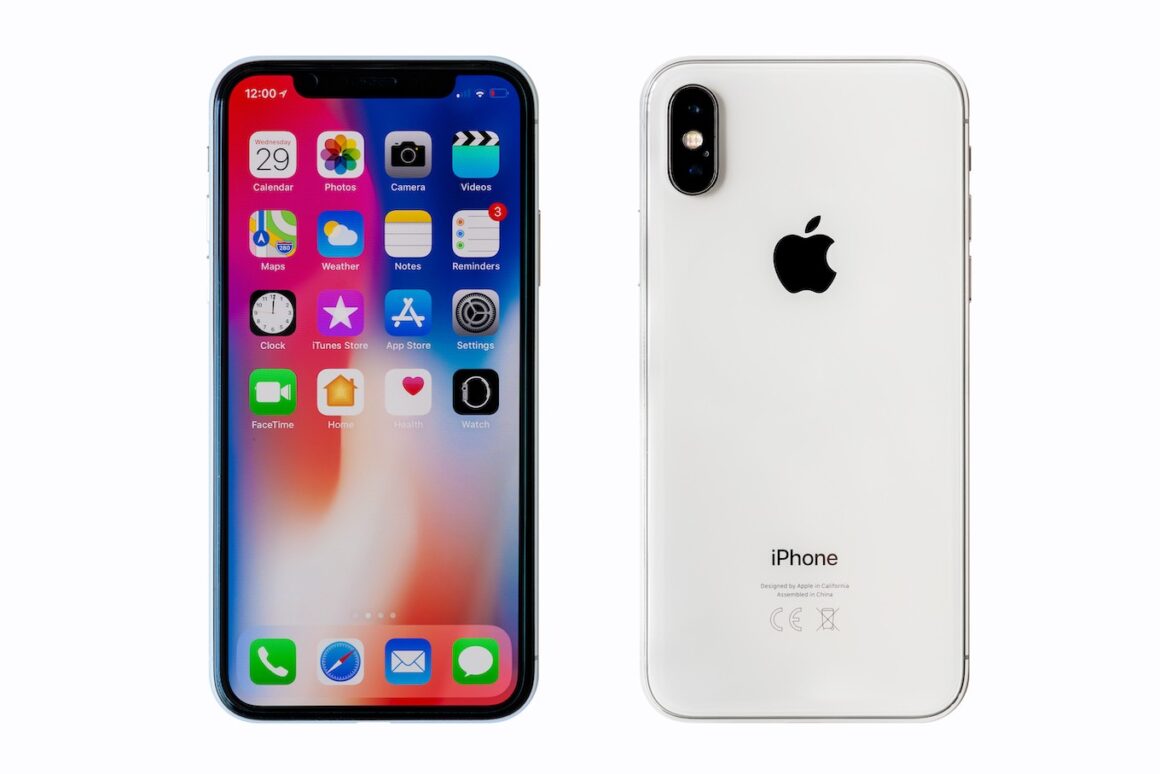 iPhone X, front and back