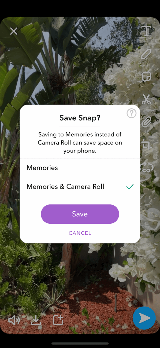 How to save your own Snapchat video from Memories