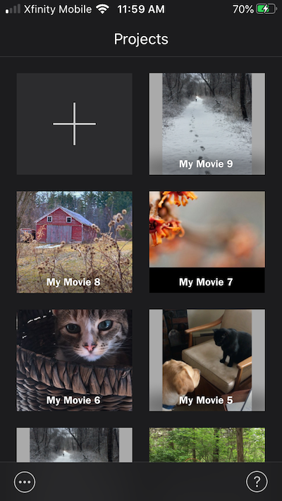 How to create a new project in iMovie
