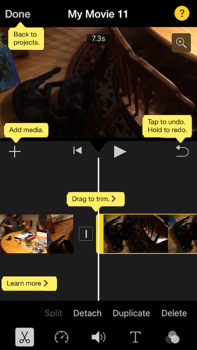 How to trim a video in iMovie