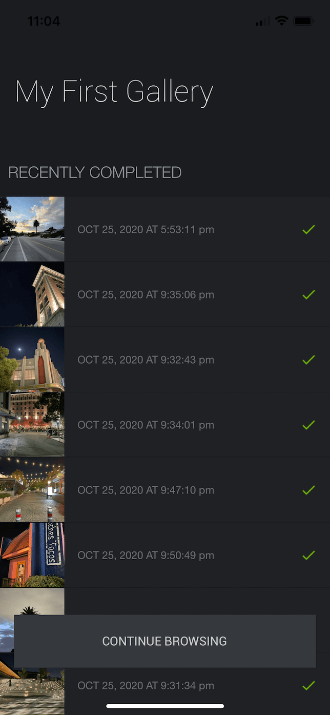 Screenshot of uploading pics in SmugMug.