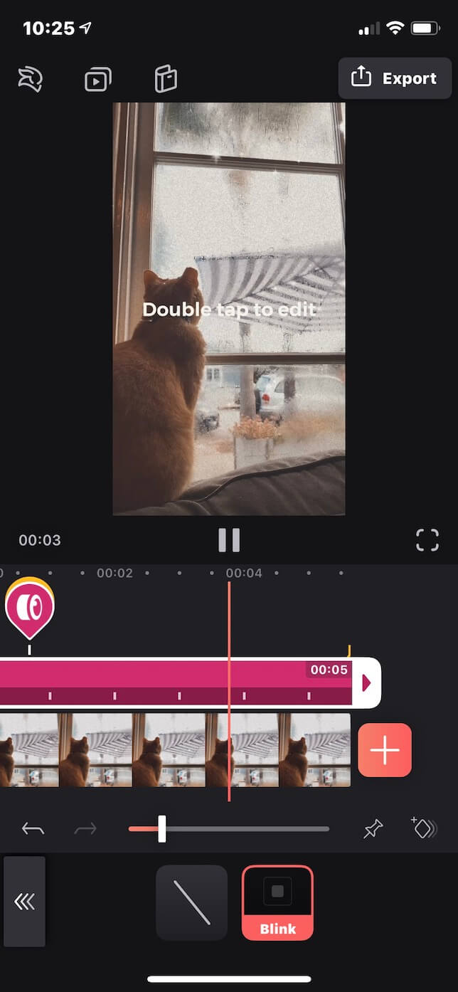 Screenshot showing Videoleap app
