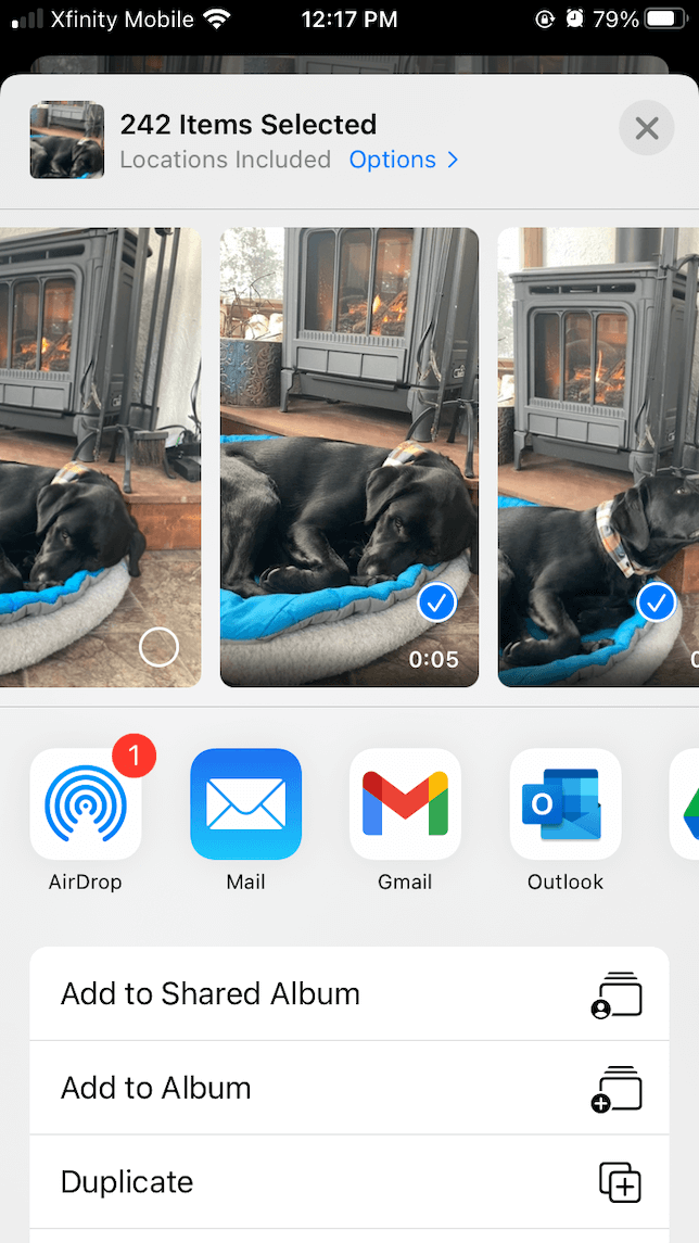 transfer your whole camera roll using AirDrop