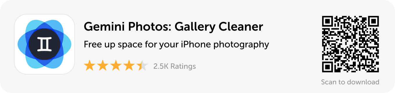 Desktop banner: Free up space for your iPhone photography