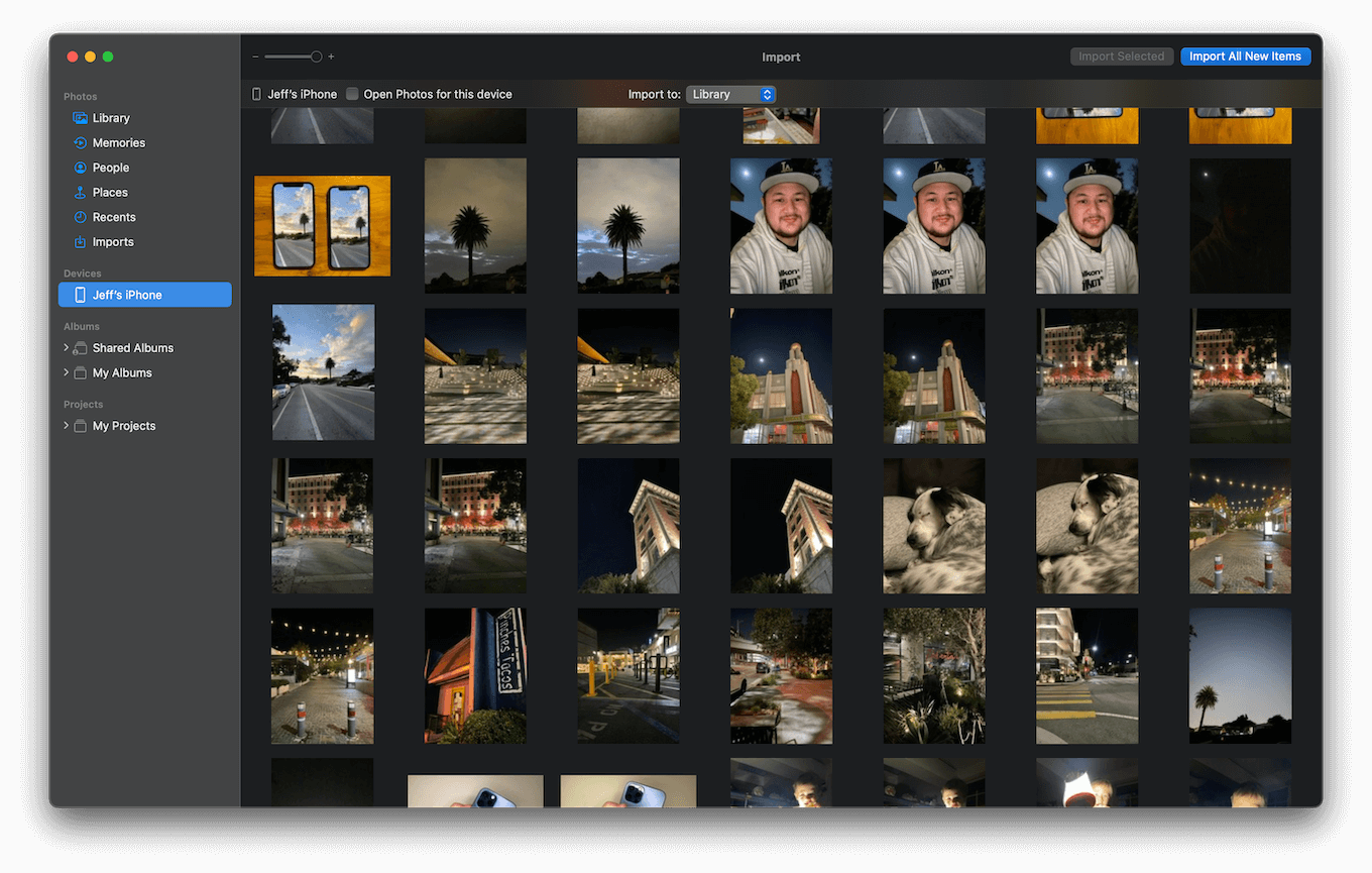 Screenshot of the Photos app in macOS.