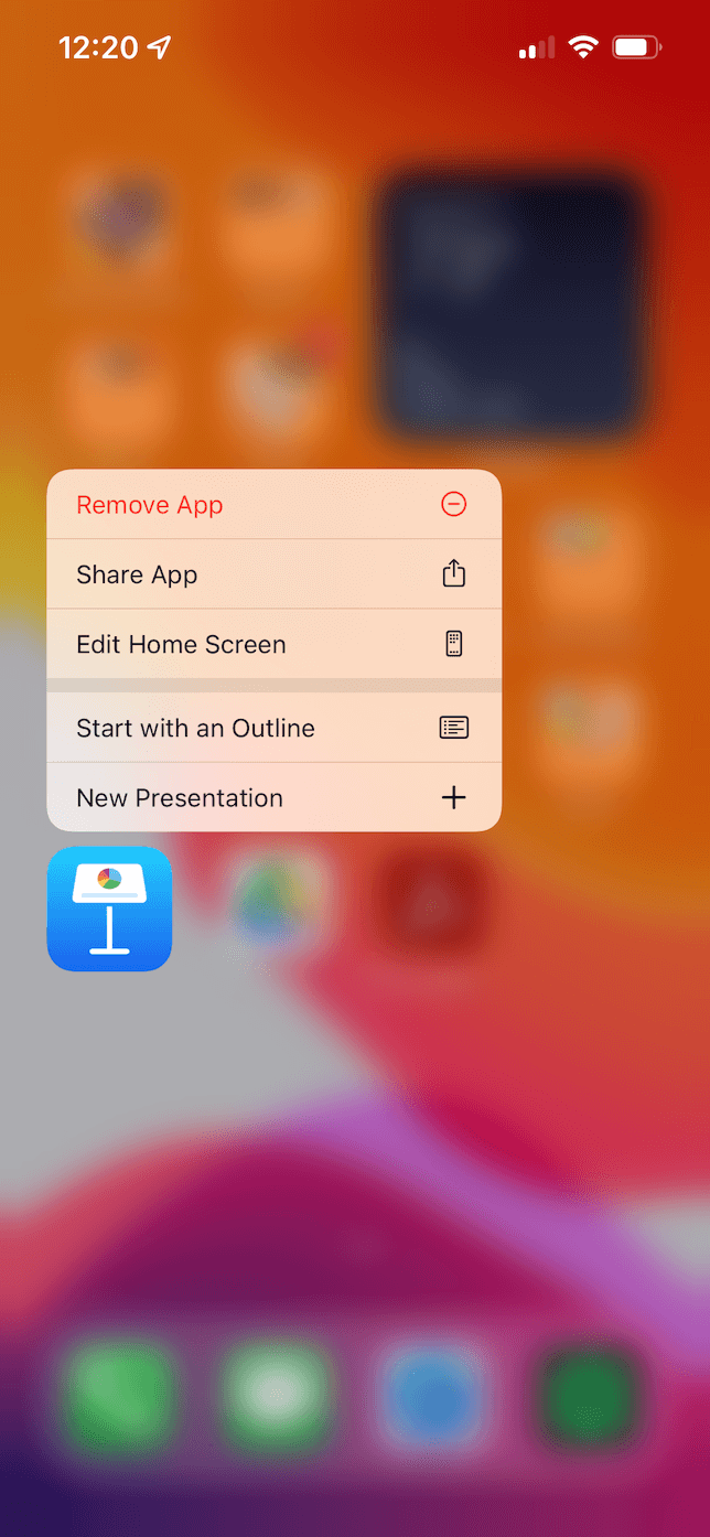 remove app screenshot