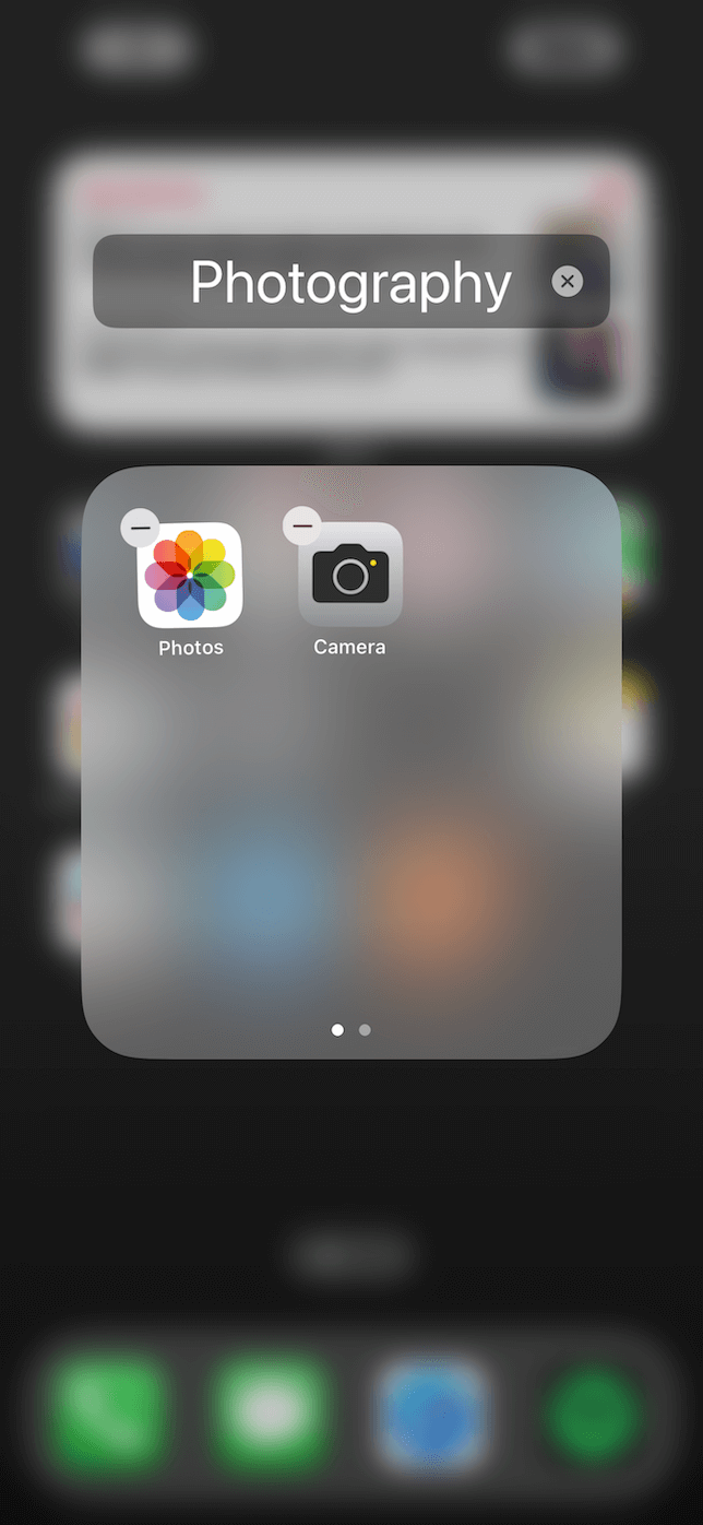 how to rename folder on iPhone