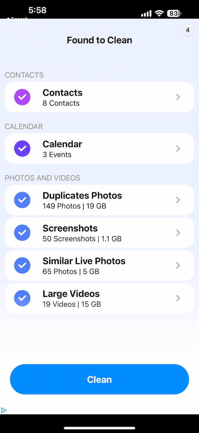 Files that should be deleted on iPhone