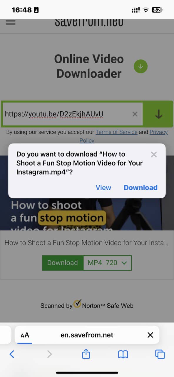 Download video on iPhone