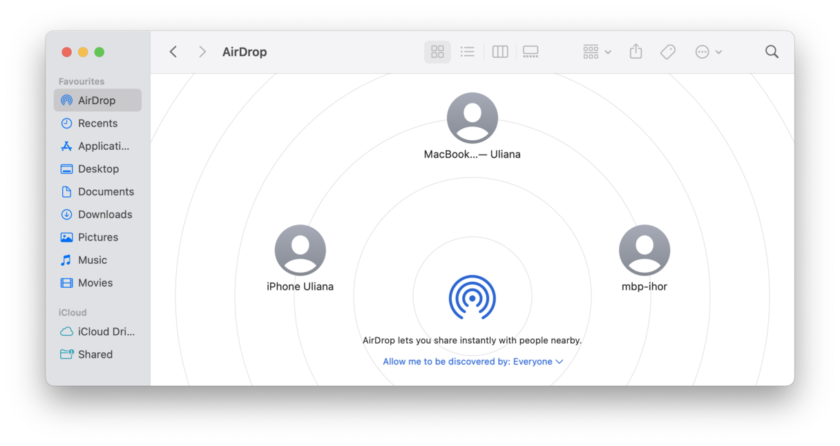 How to transfer photos using AirDrop