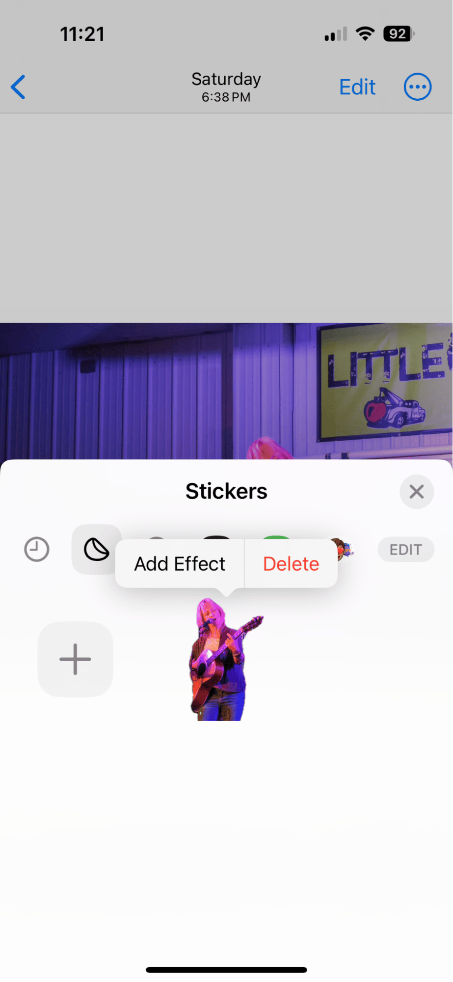 Creating sticker from photo on iPhone