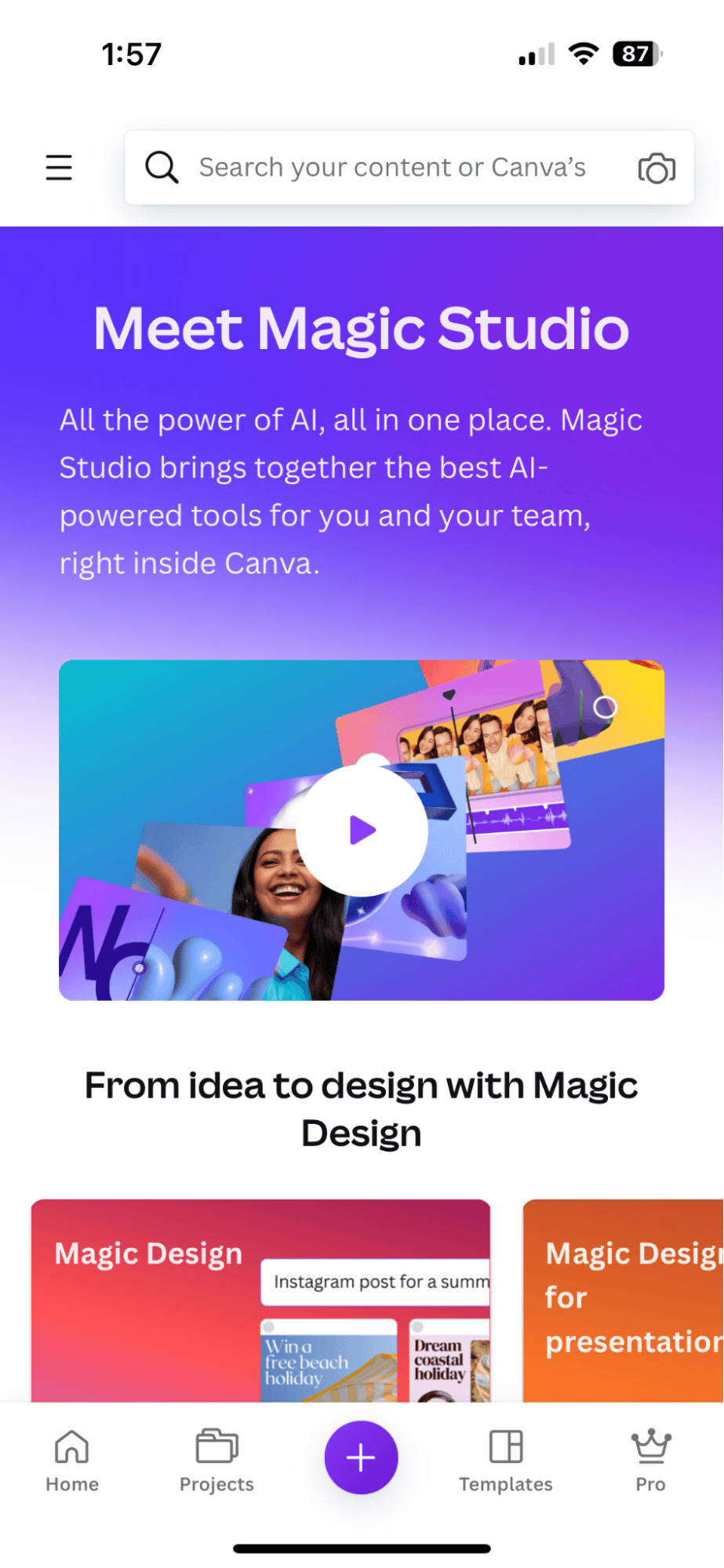 Canva AI photo editor