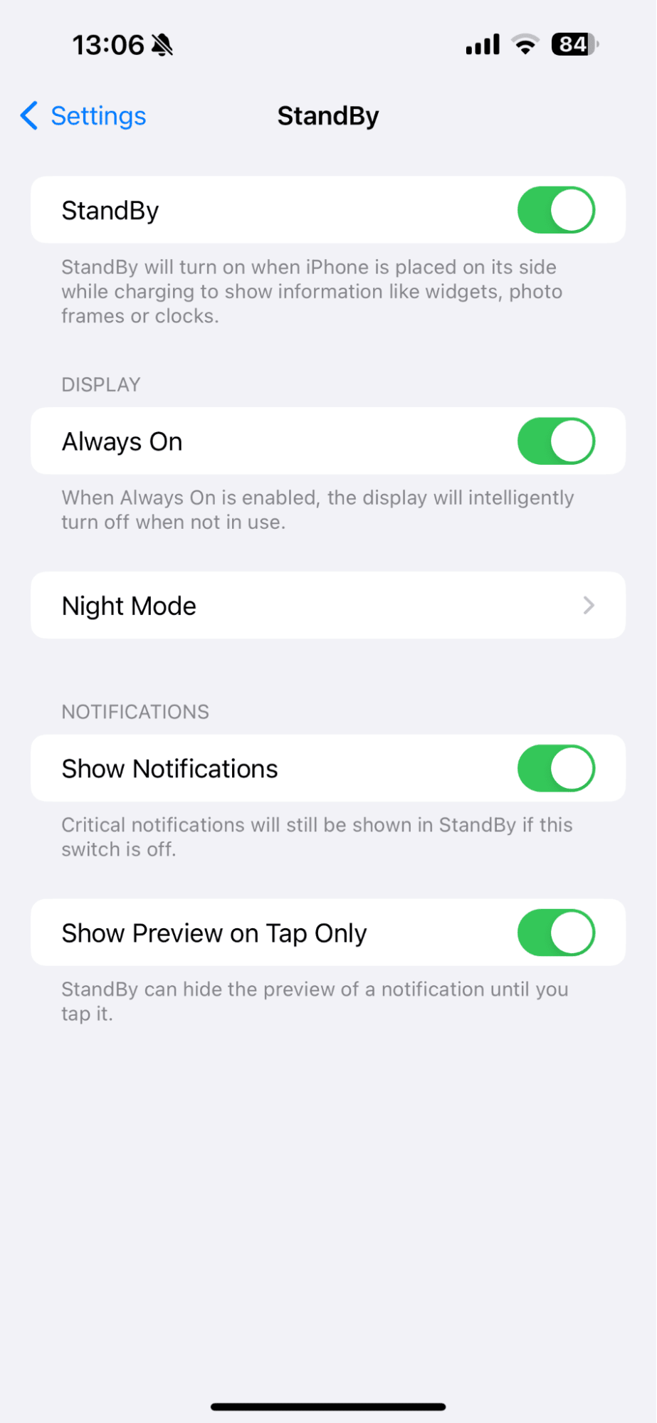 StandBy on iOS 17
